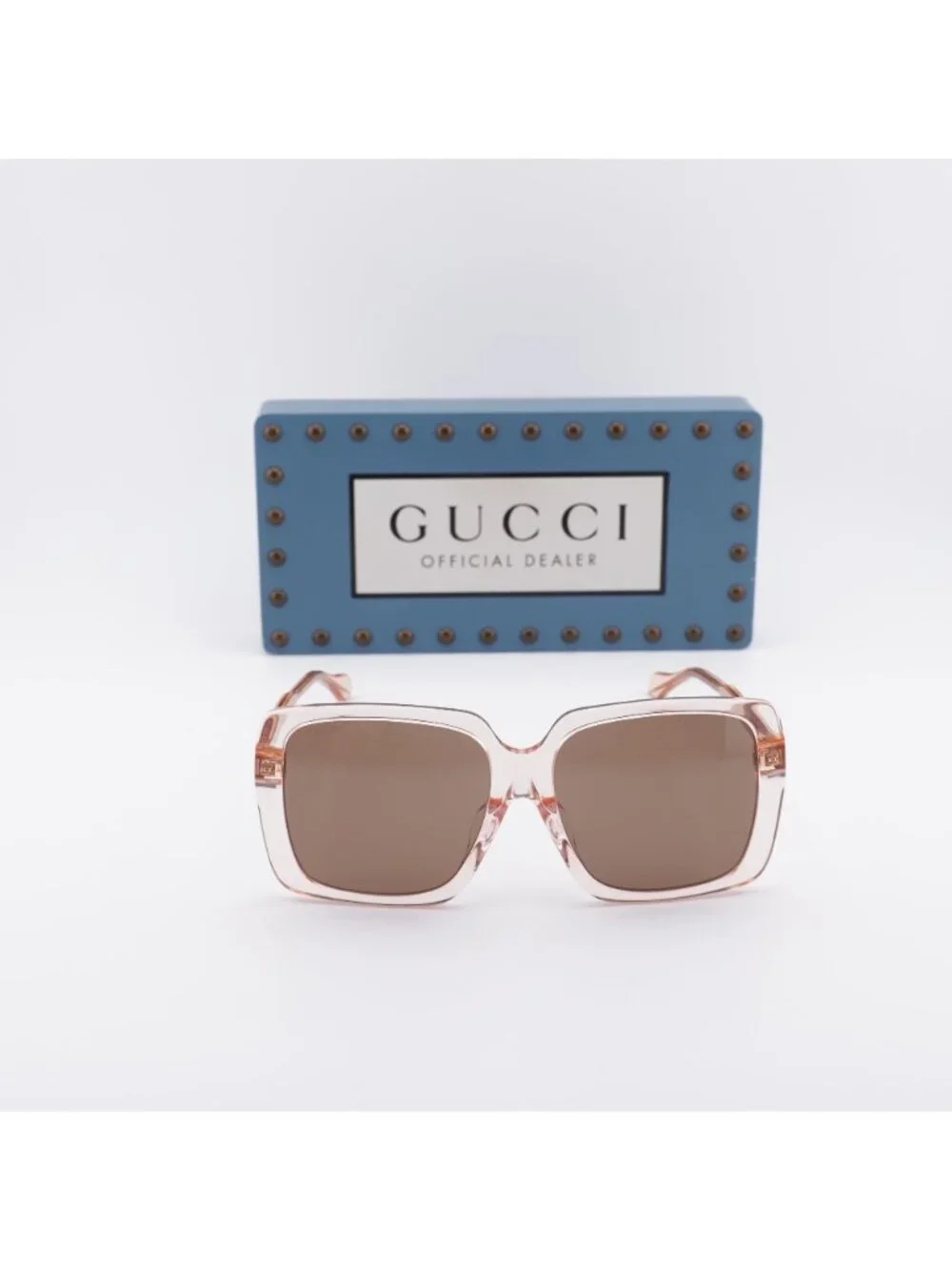 Gucci GG0567SA 004 Women Square Sunglasses - Pink / Brown
